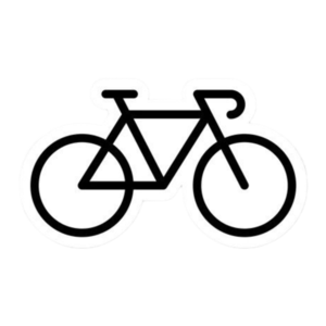 Road Bike, Black, White, Sticker